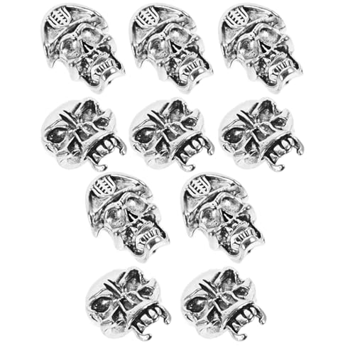 LOLIPPYY 10 Stück Teiliges Haarperlen für Zöpfe und Dreadlocks Antikes Design Retro Haarschmuck für Männer und Frauen Vielseitig für Alltag Cosplay Dekorative Haar Bart accessoires von LOLIPPYY