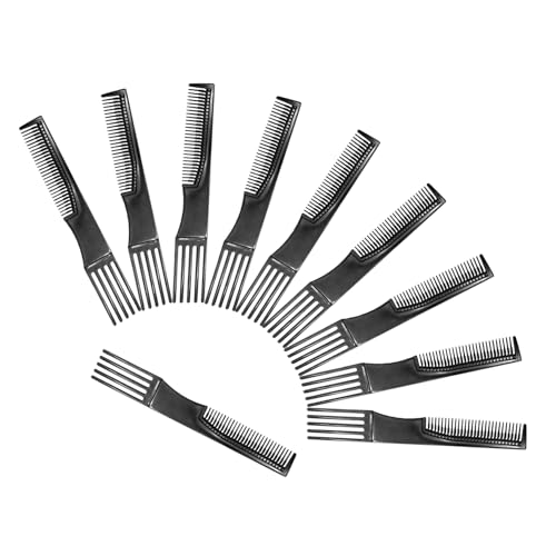 LOLIPPYY 10 Stück Teiliges Langlebiger Friseurkämme aus Robustem PP Kunststoff Langzahninger Antistatischer Haarkamm mit Griff für Präzises Styling Geeignet für Damen und Herren für Salon von LOLIPPYY