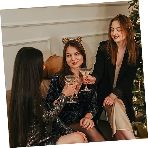 LOLIPPYY 10 Stück Teiliges Leopardmuster Katzenohren Haarreif Leichtes Komfortables Stirnband für Halloween Party und Cosplay Rutschfest Modisch und Vielseitig Kombinierbar von LOLIPPYY