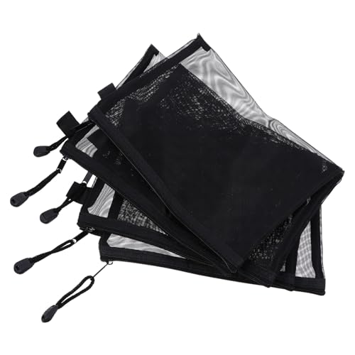 LOLIPPYY 10 Stück Teiliges Nylon Mesh Netz Kosmetiktaschen mit Reißverschluss Transparente Leichte Kulturbeutel für Damen und Herren Vielseitig als Make Up Toilettenartikel und von LOLIPPYY