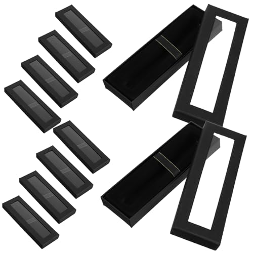 LOLIPPYY 10 Stück Teiliges Stifte Aufbewahrungsset Schwarz mit Durchsichtigem Sichtfenster Dekorative Stiftebox für Sichere Verpackung und Stilvolle Präsentation Praktischer Organizer für LOLIPPYY 10 Stück Teiliges Stifte Aufbewahrungsset Schwarz mit Durchsichtigem Sichtfenster Dekorative Stiftebox für Sichere Verpackung und Stilvolle Präsentation Praktischer Organizer für von LOLIPPYY