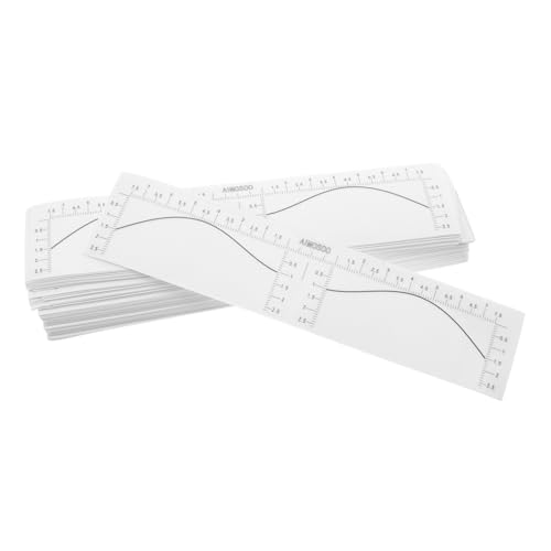 LOLIPPYY 100 Stück Einweg Augenbrauenlineal Aufkleber mit Starkem Klebstoff Präzises Vermessungs und Symmetrie Tool für Tattooing und Make Up Einfaches Positionieren für Professionelle von LOLIPPYY