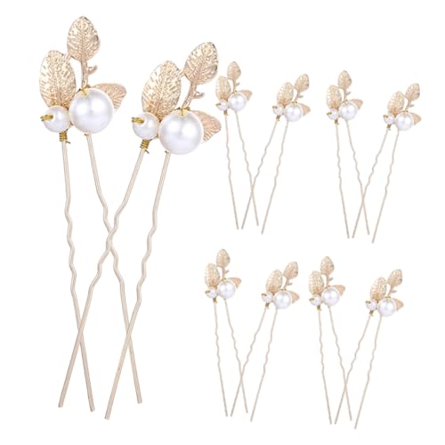LOLIPPYY 10stücke Perlenhaarspangen U-förmig Für Braut Hochzeit Aus Blattperlen Kopfschmuck Haarschmuck Für Frauen Mädchen Zur Hochzeit Abschlussball Party Gastgeschenk von LOLIPPYY