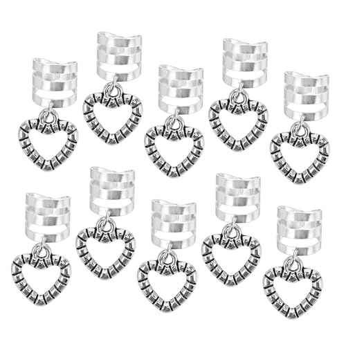 LOLIPPYY 10stücke Teiliges Stilvolle Herz-haarschmuck Für Zöpfe Dreadlocks Und Frisuren Für Frauen Eleganter Haarschmuck Für Besondere Anlässe Und Alltag von LOLIPPYY