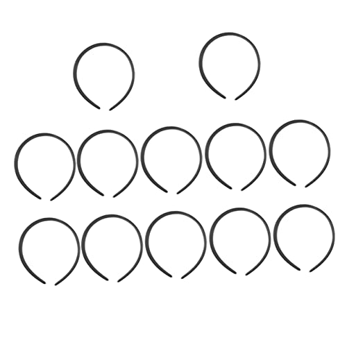 LOLIPPYY 12 Stück DIY Haarschmuck Zähne Kunststoff Haarbänder für Damen Schwarz Rutschfest und Komfortabel für Alltag und Besondere Anlässe von LOLIPPYY