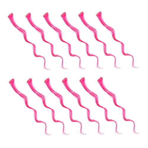 LOLIPPYY 12 Stück Teiliges Clip Haarteil Lang Gewellt Lockig Hitzebeständige Synthetische Extensions für Mädchen Vielseitig Leicht Atmungsaktiv für Party und Cosplay von LOLIPPYY