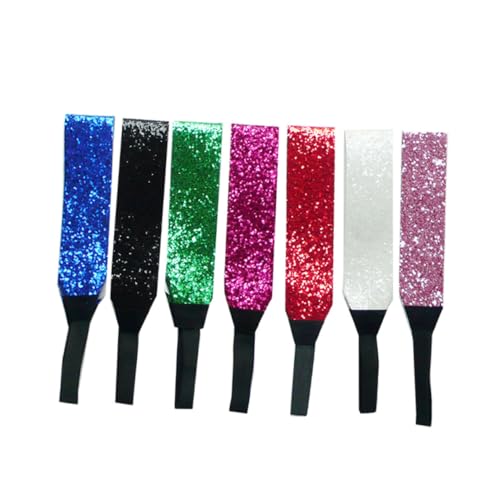 LOLIPPYY 12 Stück Teiliges Glänzende Glitzer Haarbänder Elastisches Stirnband Sportliches Haar Accessoire für Damen Mädchen Bunte Candy Farben zum Sport Spa und Zufällige Zufällige Farbe von LOLIPPYY