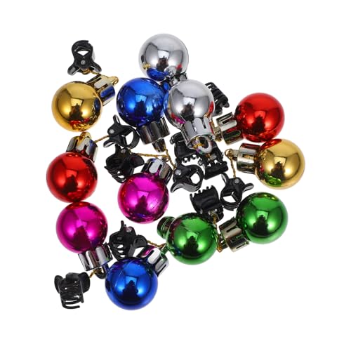 LOLIPPYY 12 Stück Weihnachts Bartklammern Bunte Weihnachtskugeln Bartschmuck mit Festem Clip für Männer Weihnachtsbaum Deko Gesichtshaare Party Zubehör Zufällige Farbe von LOLIPPYY