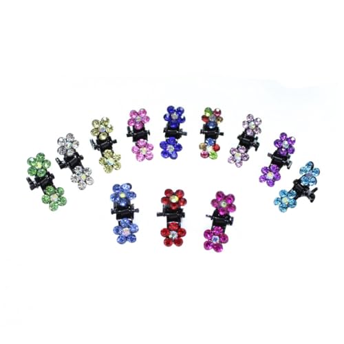 LOLIPPYY 120 Stück Mini Haarspangen für Mädchen Bunte Haarklammern mit Blumenmotiv Langlebig und Einfach zu Befestigen Farben als für Junge Mädchen von LOLIPPYY