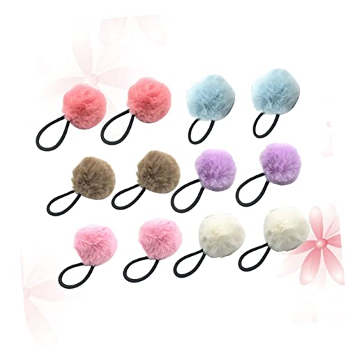 LOLIPPYY 12stücke Pferdeschwanz Halter Hairband Elastisches Haarband Für Damen Und Mädchen Flauschiges Ball Haarband Stretch Gummiband Als Styling-zubehör Für Verschiedene Anlässe von LOLIPPYY