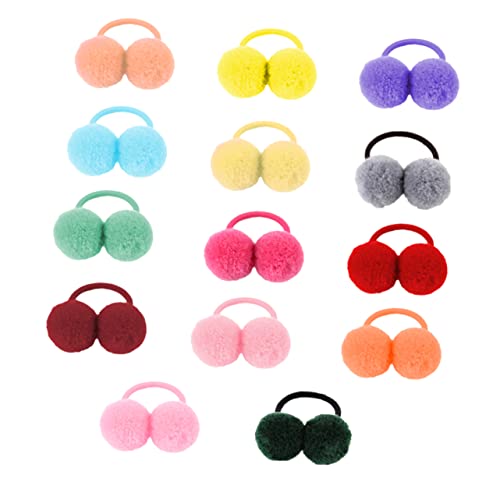 LOLIPPYY 14 Stück Teiliges Haargummi Weiche Plüschbälle Elastische Haarringe Vielseitige Haaraccessoires für Mädchen Bequem Langlebig Geeignet für Alltag Party und Festivals von LOLIPPYY
