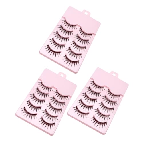 LOLIPPYY 15 Paare Natürliche Lange Falsche Wimpernverlängerung Dichte Zarte Flauschige Wimpern für Damen Wiederverwendbare Wimpern für Alltag Party Cosplay und Professionelles Make up von LOLIPPYY