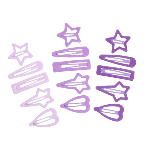 LOLIPPYY 15 Stück Teiliges Haarklammer Mädchen Matte Metall haarspangen in Stern Herz Tropfen Rechteck design Komfortabel Robust und Modisch für Alltag und Besondere Anlässe von LOLIPPYY