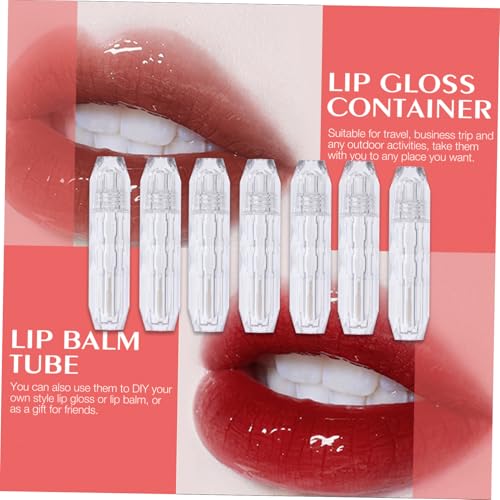 LOLIPPYY 15 Stück Teiliges Transparenter Lippenbalsam Tuben im facettierten design Leere Nachfüllbare Lipgloss Behälter Langlebige Lippenpflege Verpackungen für Damen und DIY Kosmetik von LOLIPPYY