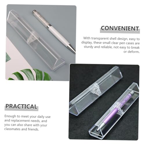 LOLIPPYY 15 Stück Teiliges Transparentes Stifteetui aus Langlebigem Acryl Klare Einzelfach aufbewahrungsbox für Kugelschreiber Praktische Geschenkbox und Display für Büro Schule von LOLIPPYY