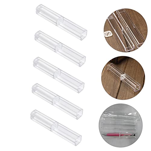 LOLIPPYY 15 Stück Teiliges Transparentes Stifteetui mit Stabiler Plattenring Fixierung als Geschenkbox und Aufbewahrungsbox für Kugelschreiber Gelstifte Bürobedarf und Schüler von LOLIPPYY