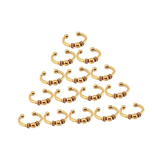 LOLIPPYY 15 Stück Zopf Haarnadel flechten Gold Süße Haarklammern für Frauen Zöpfe Bobby Pins haarschmuck haircharm hair accessories for Haarspangen Haargeflecht-Anhänger Legierung von LOLIPPYY