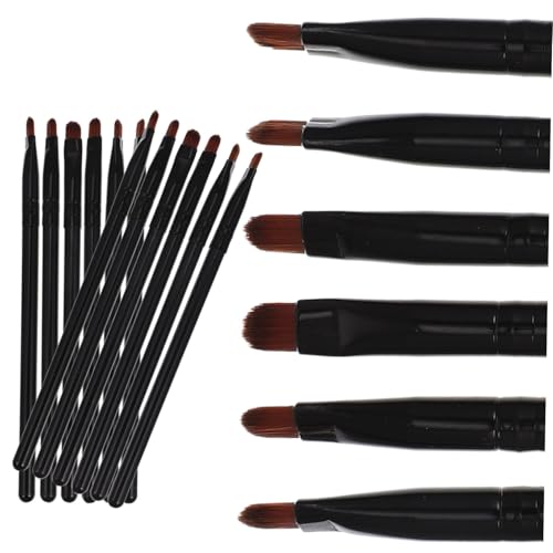 LOLIPPYY 18 Stück Teiliges Make up pinselset Flacher Concealer Augenbrauenpinsel Kleine Hautfreundlich für Präzises Abdecken und Lidschatten applikation Praktisch für Reisen von LOLIPPYY