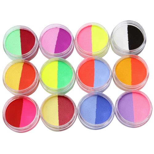 LOLIPPYY Buntes Gesichtsmal Satz für Partys 24 Farben Wasserlösliche Körperfarbe Gesichts Make Up Farben für Erwachsene für Festivals Halloween und Sportveranstaltungen von LOLIPPYY
