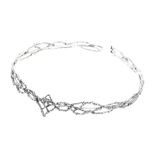 LOLIPPYY Herrenkrone Antike Königskrone Stirnband Retro Vintage Herrenkopfschmuck Einfach Zirkon Männer Haar Dekoration Cosplay Kostüm Kopfschmuck von LOLIPPYY