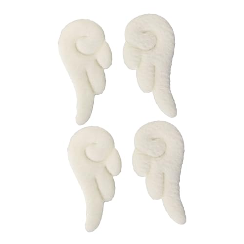 LOLIPPYY 2 Paare Engelsflügel Haarspangen für Mädchen Umweltfreundliche Stoffclips Süßer Haarschmuck Geeignet für Teenager Party und Alltag Weißes Flügelmuster Teiliges von LOLIPPYY
