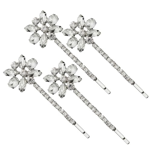 LOLIPPYY 2 Paare Wasserstein Haarnadeln Blüten Haarklammern Braut Haarschmuck Damen Hochzeit Party Alltagsstil Weiß von LOLIPPYY