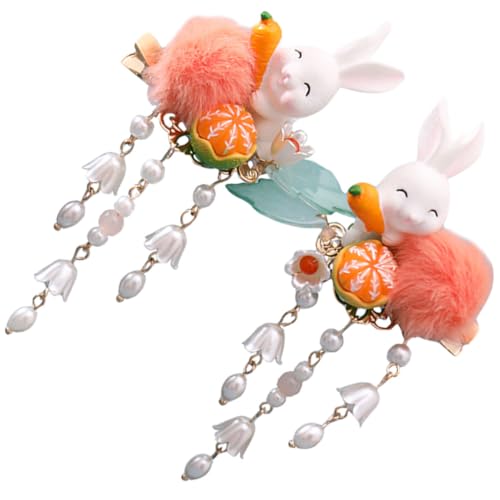 LOLIPPYY 2 Stück Animal Haarspangen mit Plüsch Bunny und Dangle Tassel Chinesischer Stil Haarschmuck für Damen Mädchen Schonend und Komfortabel Eleganter LOLIPPYY 2 Stück Animal Haarspangen mit Plüsch Bunny und Dangle Tassel Chinesischer Stil Haarschmuck für Damen Mädchen Schonend und Komfortabel Eleganter von LOLIPPYY