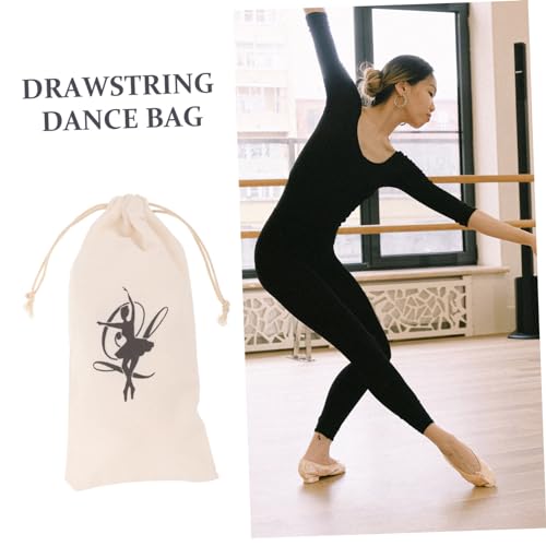 LOLIPPYY 2 Stück Ballettschuh Aufbewahrungstasche aus Robustem Canvas mit Kordelzug Staubdichter Beutel für Tanzschuhe und Zubehör Praktische Tragetasche für Mädchen und Tänzer von LOLIPPYY