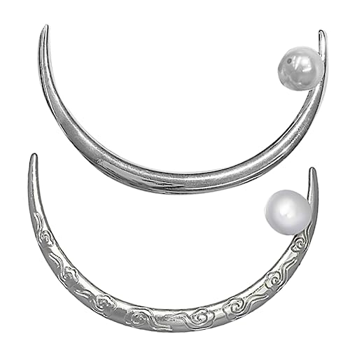 LOLIPPYY 2 Stück Chinesische Haarnadel Gebogen Perlen Haarstab für Dutt Langlebiges Haaraccessoire für Damen Geeignet für Hochzeit Party Alltag Rutschfeste Frisurendekoration von LOLIPPYY