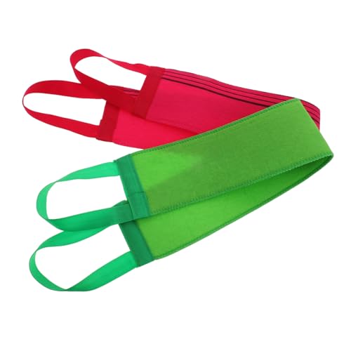 LOLIPPYY 2 Stück Doppelseitiger Peeling badewäscher mit Langem Gestreiftem Waschlappen für Körperreinigung Sanfte Massage Tragbar für Damen und Herren für Tägliche Dusche von LOLIPPYY