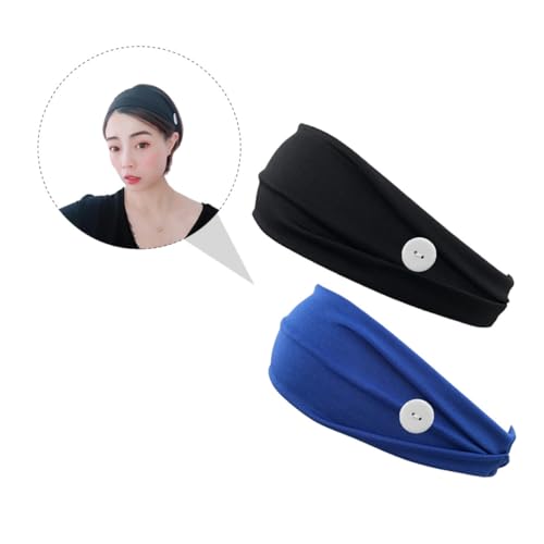 LOLIPPYY 2 Stück Elastisches Damen Stirnband mit Knopf Sport Haarband befestigung Schweißabsorbierend Verstellbar Geeignet für Fitness und Alltag Modische Kopfbedeckung LOLIPPYY 2 Stück Elastisches Damen Stirnband mit Knopf Sport Haarband befestigung Schweißabsorbierend Verstellbar Geeignet für Fitness und Alltag Modische Kopfbedeckung von LOLIPPYY