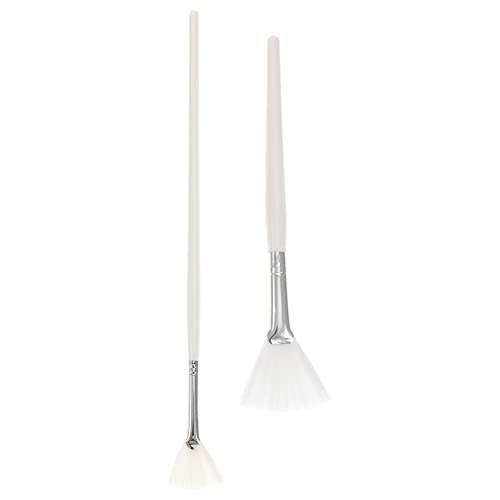 LOLIPPYY 2 Stück Fan Shaped Pinselset für Hautpflege für Gesichtsmaske Peeling Serum Wiederverwendbar zur Haut Einfach zu Reinigen Perfektes Beauty Tool von LOLIPPYY