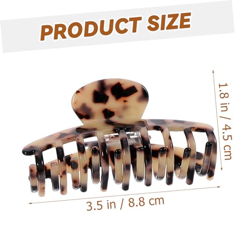 LOLIPPYY 2 Stück Große Haarklammern im Acetat Leopard Print Haarspangen für Damen und Mädchen Rutschfeste Starke Haarklammern mit Zahn Design Modischer Haarschmuck für Alltag und Büro von LOLIPPYY