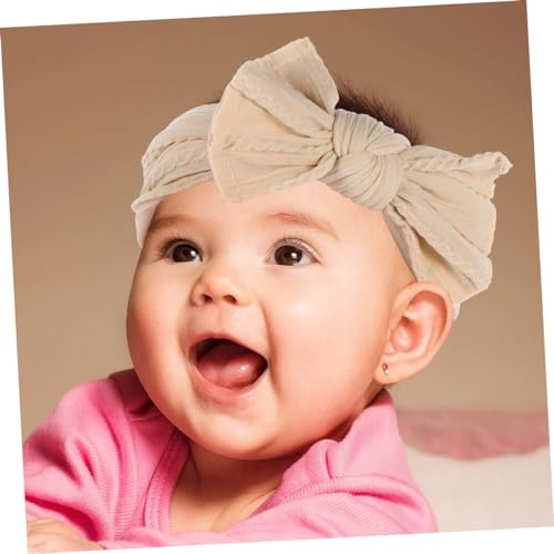 LOLIPPYY 2 Stück Haarband Nylon Elastisch mit Schleife für Neugeborene Mädchen Komfortabel und Strapazierfähig Einfache Handhabung Niedliche Kopfbedeckung von LOLIPPYY