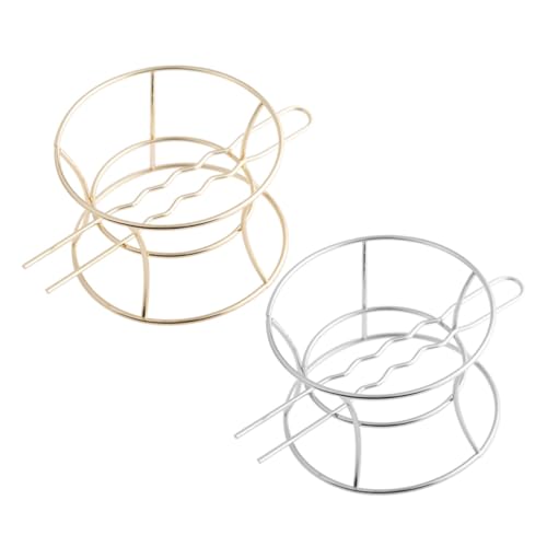 LOLIPPYY 2 Stück Haarklammern Vintage Haarklammer Damen Haarschmuck für Dickes und Dünnes Haar Langlebige Haarnadel Haarschmuck für Hochzeiten Alltag und Festlichkeiten Gold und Silber von LOLIPPYY