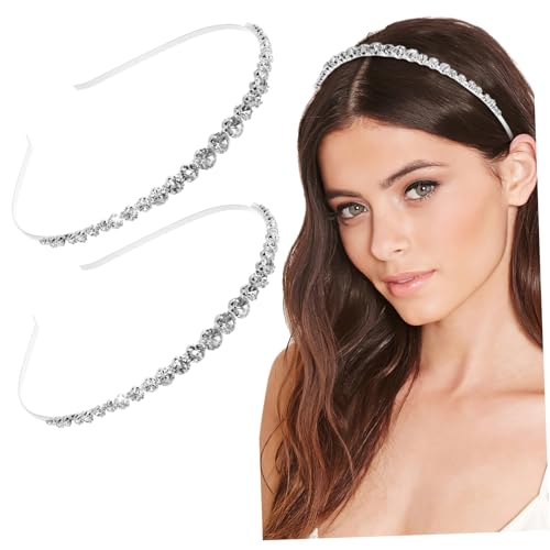 LOLIPPYY 2 Stück Haarreifen mit Funkelnden Strasssteinen Leichte Haarschmuck Hoops für Mädchen Kreative Kopfbedeckung als Partyzubehör und von LOLIPPYY