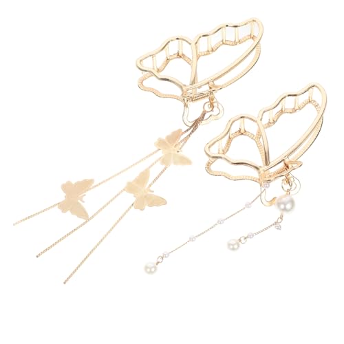 LOLIPPYY 2 Stück Haarspangen mit Perlen Quasten Haarklammern für Mädchen Hochzeit Party Alltagsgebrauch von LOLIPPYY