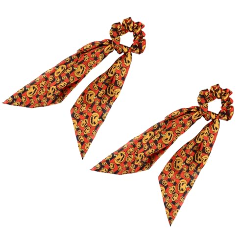 LOLIPPYY 2 Stück Halloween Haargummi Teilig Elastische Haargummis mit Schleifen und Kürbis Motiv Strapazierfähiges Stoffmaterial Dehnbar Modischer Kopfschmuck für Damen und Mädchen für LOLIPPYY 2 Stück Halloween Haargummi Teilig Elastische Haargummis mit Schleifen und Kürbis Motiv Strapazierfähiges Stoffmaterial Dehnbar Modischer Kopfschmuck für Damen und Mädchen für von LOLIPPYY