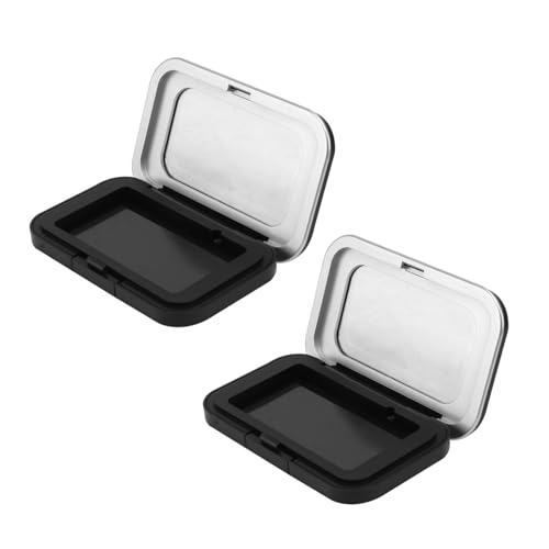 LOLIPPYY 2 Stück Magnetische Lidschattenbox aus Kunststoff Kompakte Make Up Aufbewahrungsbox mit Fächern Tragbarer Kosmetik Organizer für Reise und Täglichen Gebrauch Leicht und von LOLIPPYY