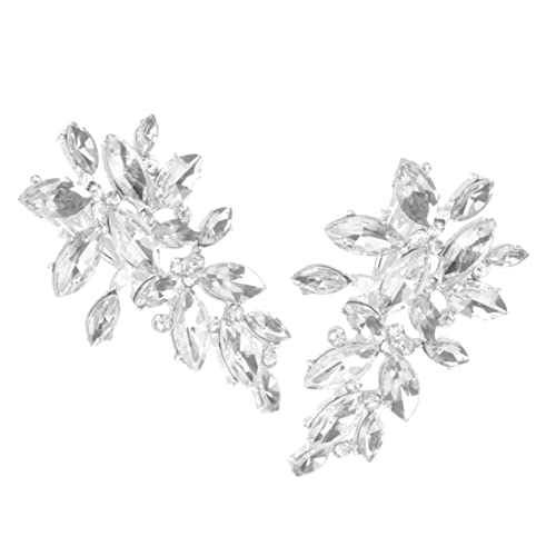 LOLIPPYY 2stücke Haarklammern Blattform Mit Strass Stilvolle Haarspangen Für Bräute Hochzeits-haarschmuck Für Und Mädchen von LOLIPPYY