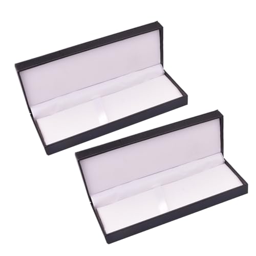 LOLIPPYY 2 Stück PU Leder Stiftebox Schreibwaren Box für Schwarz und Langlebig für Geschäftsfreunde und Unterwegs von LOLIPPYY