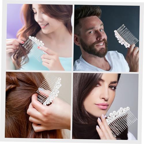 LOLIPPYY 2 Stück Perlen haarkämme für Frauen und Mädchen Leichte Haarschmuck clips mit Kammzähnen Stilvolles Braut accessoire in Gold und Silber Festhaltend Passend für Haartypen von LOLIPPYY
