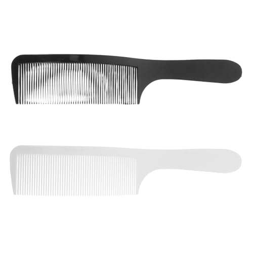 LOLIPPYY 2 Stück Professioneller Gebogener Haarschneidekamm in Dunkel und Antistatischer Friseurkamm mit Ergonomischem Design für Herren Haarschnitt Langlebiges Styling Schneidewerkzeug von LOLIPPYY