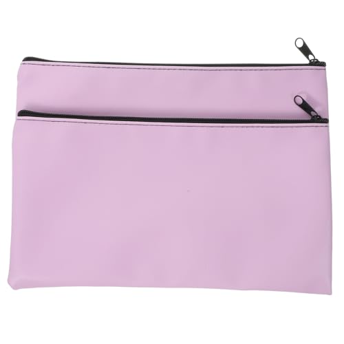 LOLIPPYY 2 Stück Pu Leder Geldtasche mit Reißverschluss Stabile Geldbeutel und Dokumentenaufbewahrung Multifunktionale Cash Envelope Wallet für Bankpersonal Schüler Reise und Alltag von LOLIPPYY