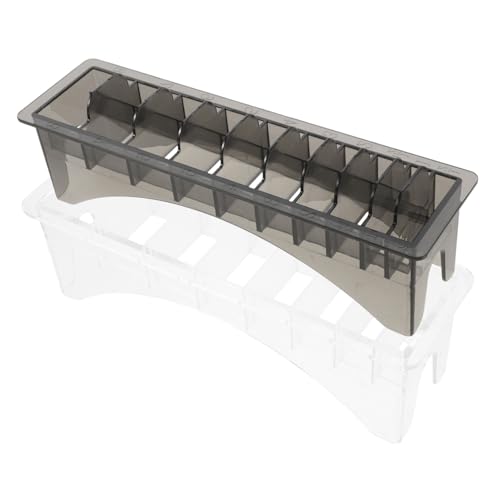LOLIPPYY 2 Stück Rechteckige Aufbewahrungsbox aus Robustem Kunststoff für Friseurwerkzeuge mit Fächern Transparent und Schwarz Organizer für Haarschneideaufsätze und Clipper Griffe LOLIPPYY 2 Stück Rechteckige Aufbewahrungsbox aus Robustem Kunststoff für Friseurwerkzeuge mit Fächern Transparent und Schwarz Organizer für Haarschneideaufsätze und Clipper Griffe von LOLIPPYY