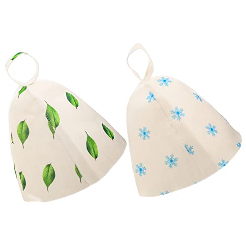 LOLIPPYY 2 Stück Saunahut Filz für Damen Atmungsaktive Große Sauna Mütze Hält Kopf Trocken und Kühl Leichtes Komfortables Material Geeignet für Saunagänger für Zuhause und Dampfbad von LOLIPPYY