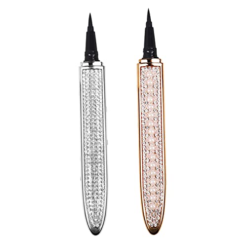 LOLIPPYY 2 Stück Selbstklebender Eyeliner Stift Schnelltrocknend für Dramatische Make Ups Roségold und Diamantoptik von LOLIPPYY