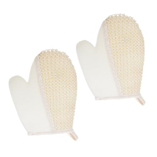 LOLIPPYY 2stücke Wasserdichte Sisal-badehandschuhe Zur Sanften Körperpeeling Und Effektiven Hautreinigung Für Erwachsene Und Junge Mädchen Exfolierende Handschuhe Für Dusche Und Bad von LOLIPPYY