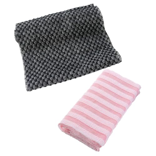 LOLIPPYY 2 Stück Teiliges Duschreinigungstuch Leichtes Doppelseitiges Peeling Badetuch für Körperpflege Vielseitig Verwendbar an Armen Beinen Rücken Sanfte und Exfolierende Wirkung von LOLIPPYY