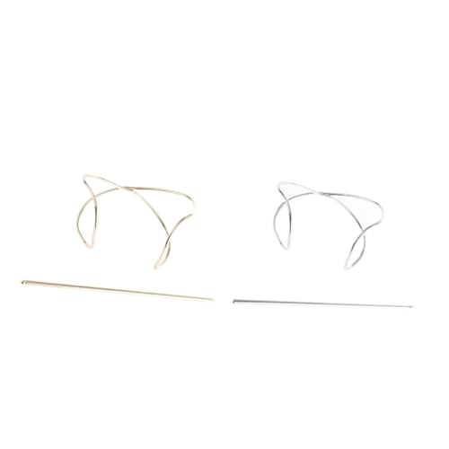 LOLIPPYY 2 Stück Teiliges Haarschmuck Langlebigem Metall Haarklammer für Dutt und Hochsteckfrisur Vintage Gewelltes Design in Gold und Silber für Damen und Mädchen von LOLIPPYY